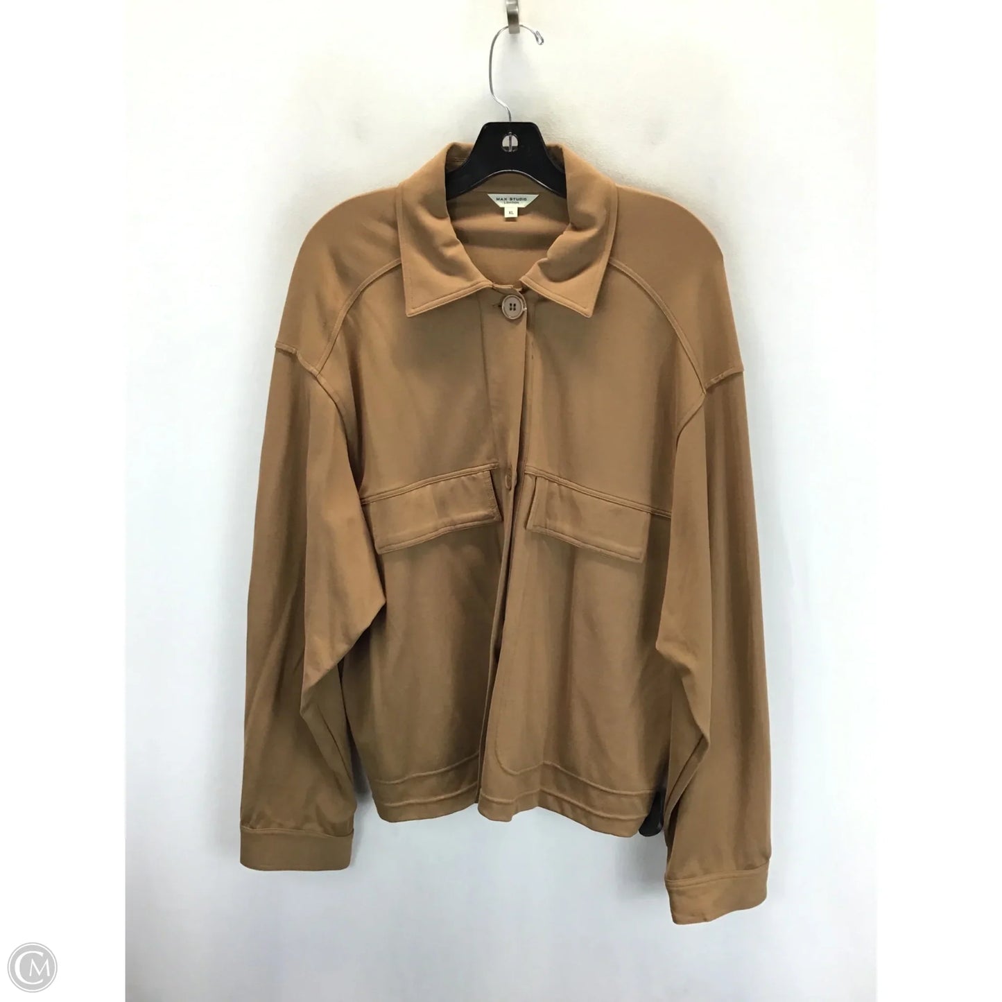 Jacket Shirt By Max Studio In Brown, Size: Xl
