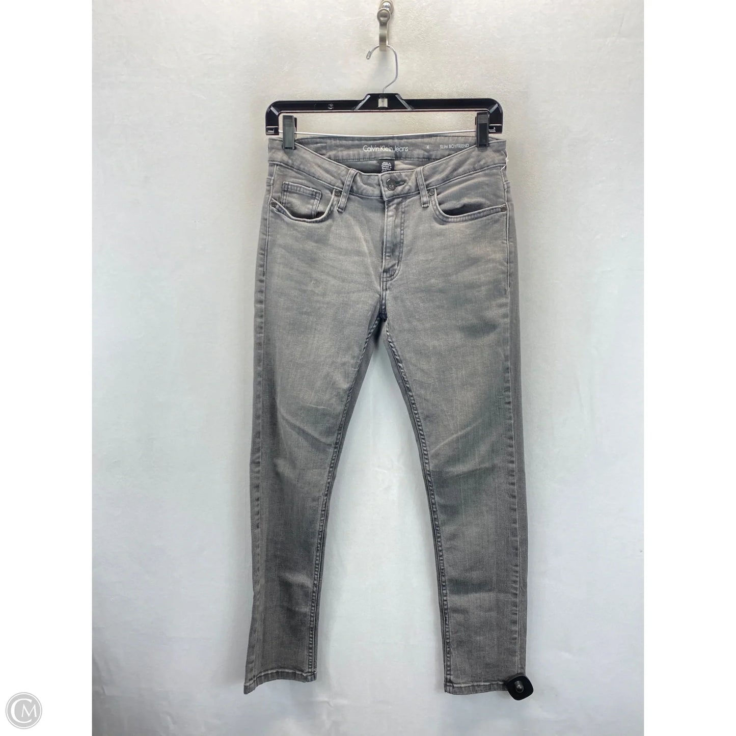 Jeans Boyfriend By Calvin Klein In Grey, Size: 4