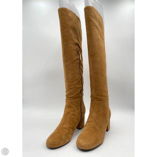 Boots Over-the-knee Heels By Isaac Mizrahi In Tan, Size: 10