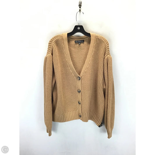 Sweater Cardigan By Eloquii In Brown, Size: Xl