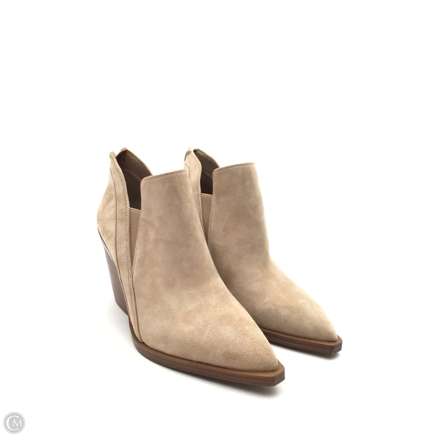 Boots Ankle Heels By Vince Camuto In Tan, Size: 8