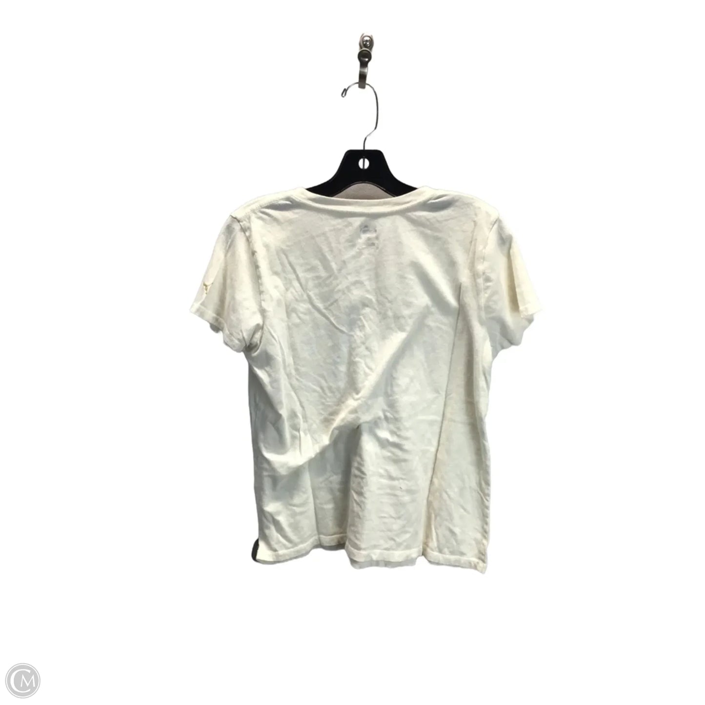 Athletic Top Short Sleeve By Puma In Cream, Size: M