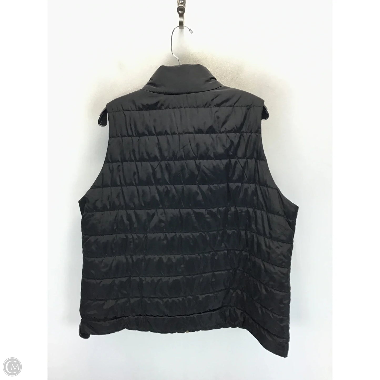 Vest Puffer & Quilted By Michael By Michael Kors In Black & Gold, Size: 1x