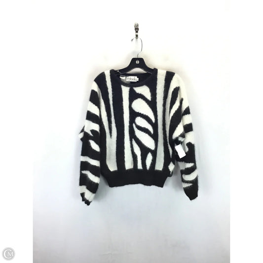 Sweater By Rafaella In Black & White, Size: S
