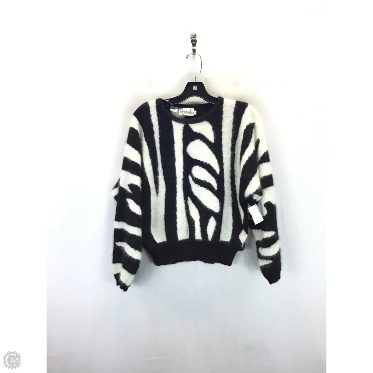 Sweater By Rafaella In Black & White, Size: S