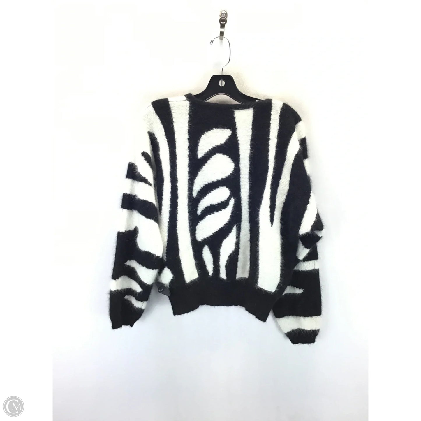 Sweater By Rafaella In Black & White, Size: S