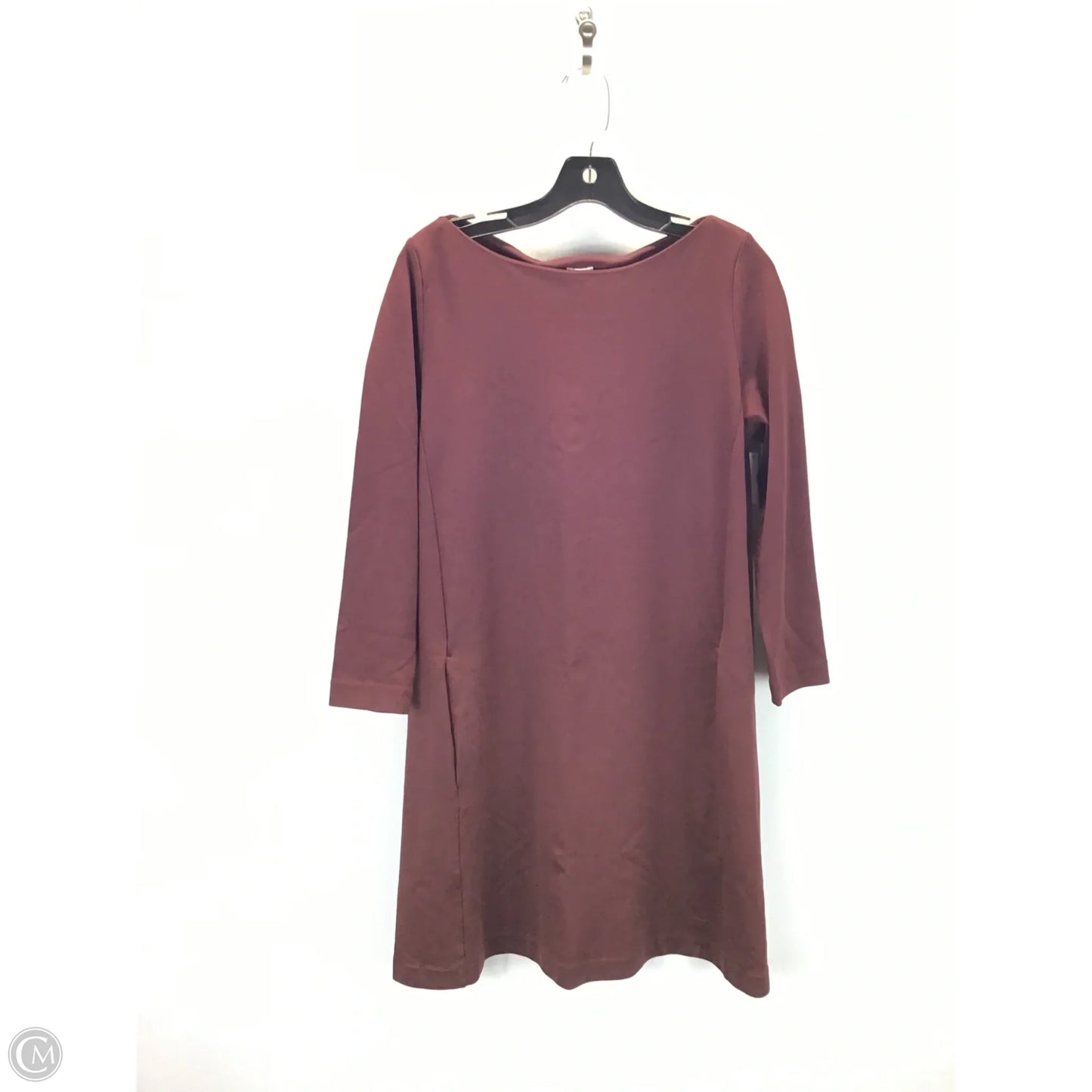 Dress Casual Midi By H&m In Maroon, Size: M