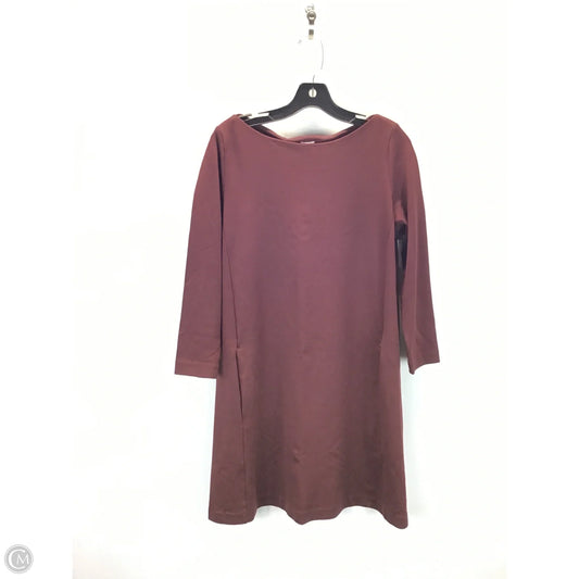 Dress Casual Midi By H&m In Maroon, Size: M