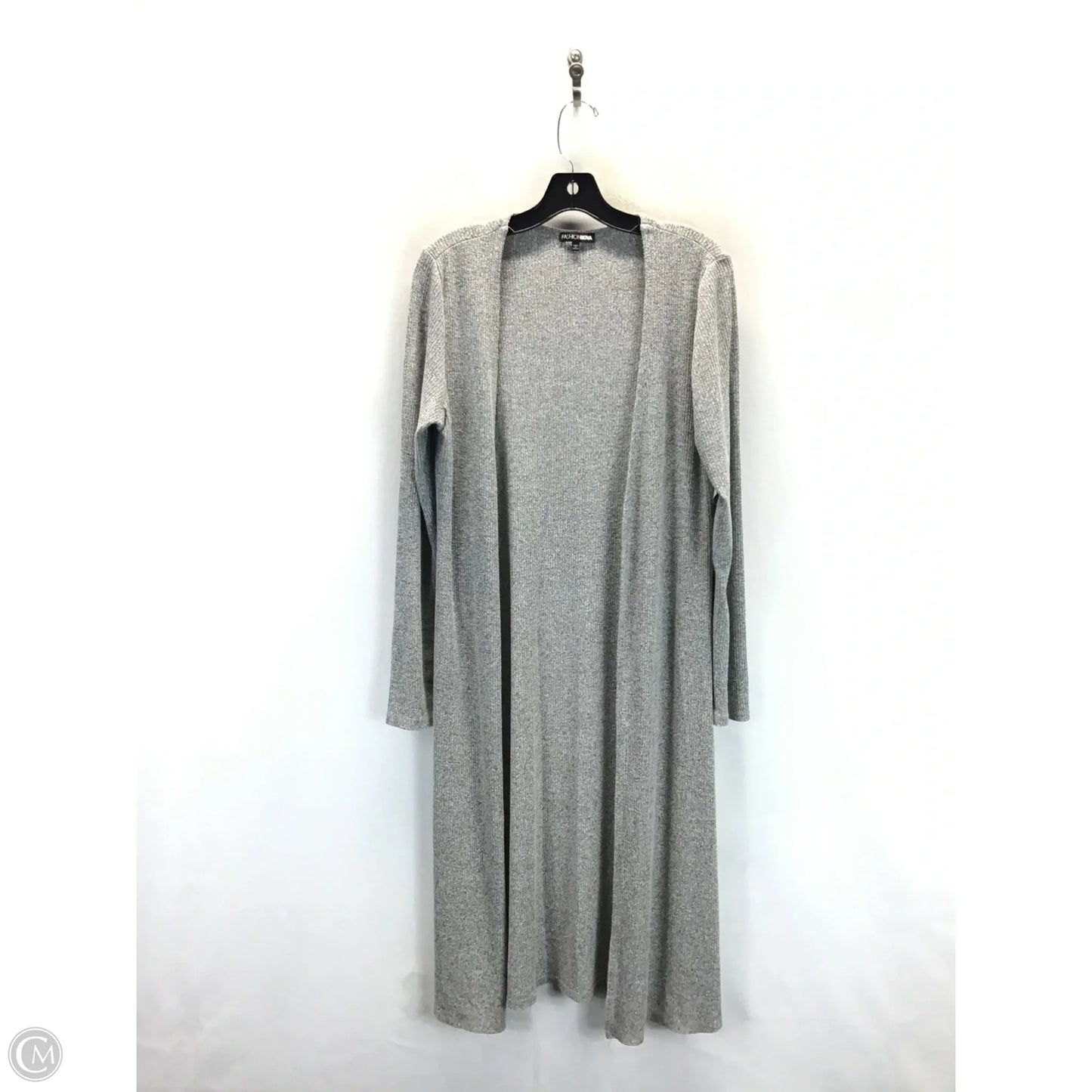 Sweater Cardigan By Fashion Nova In Grey, Size: Xl