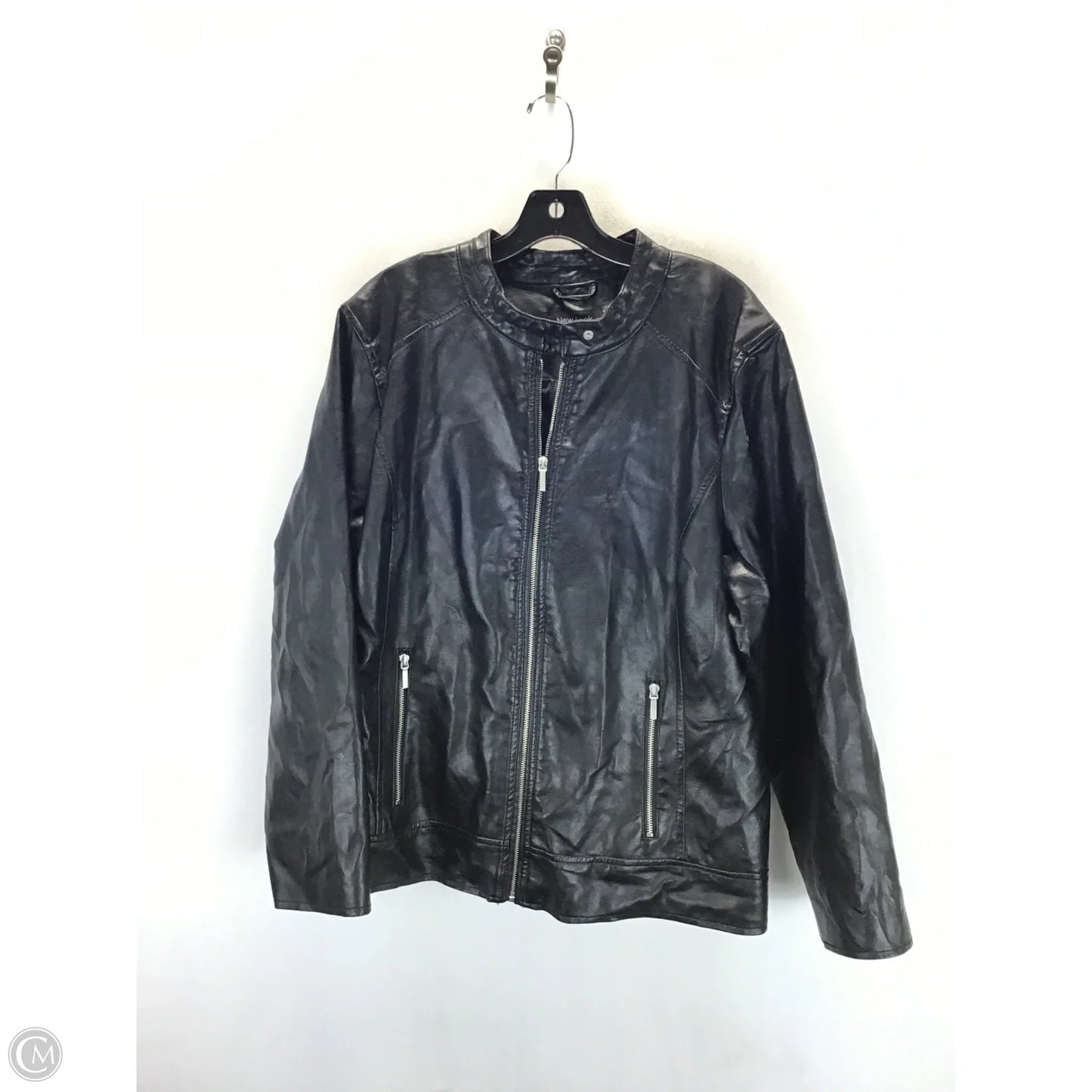 Jacket Moto Leather By New Look In Black, Size: 3x