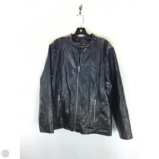 Jacket Moto Leather By New Look In Black, Size: 3x