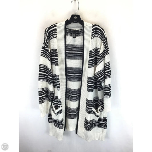 Sweater Cardigan By Ashley Stewart In Black & White, Size: 2x