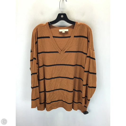 Sweater By Loft In Black & Brown, Size: 2x