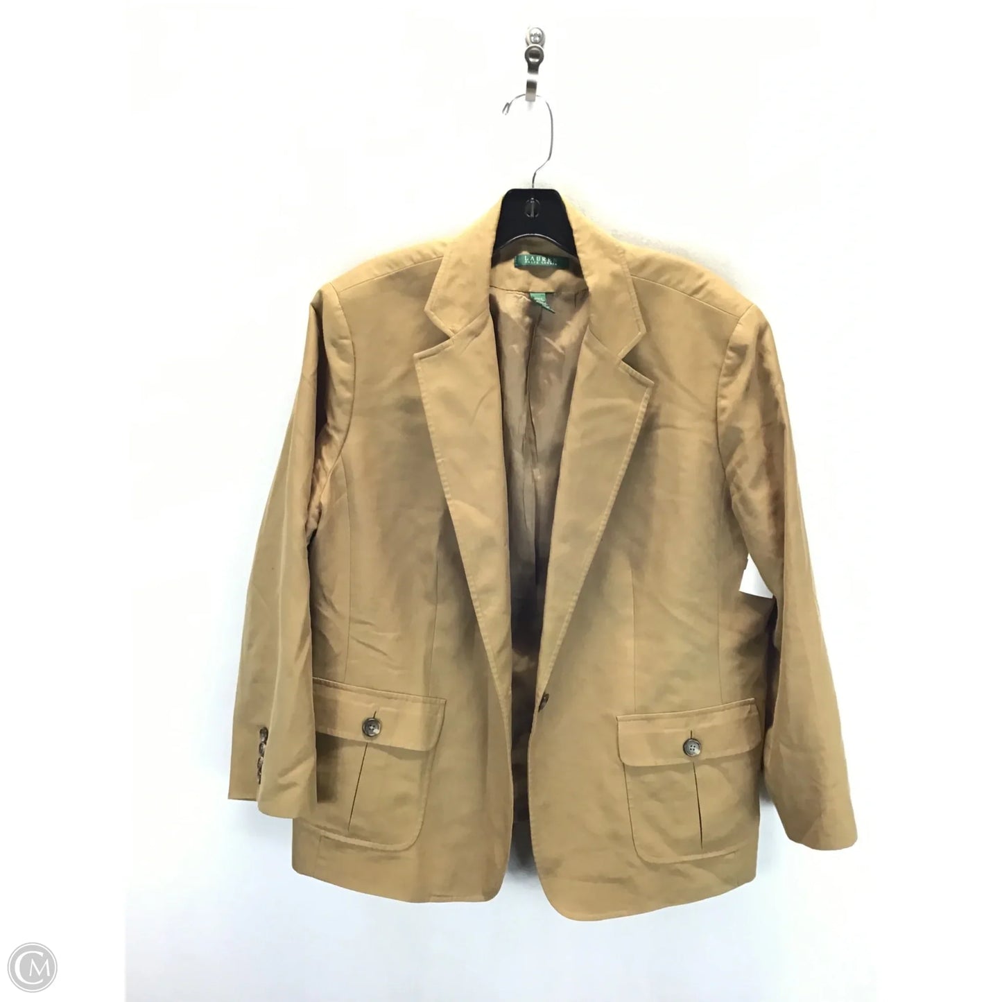 Blazer By Lauren By Ralph Lauren In Tan, Size: 16