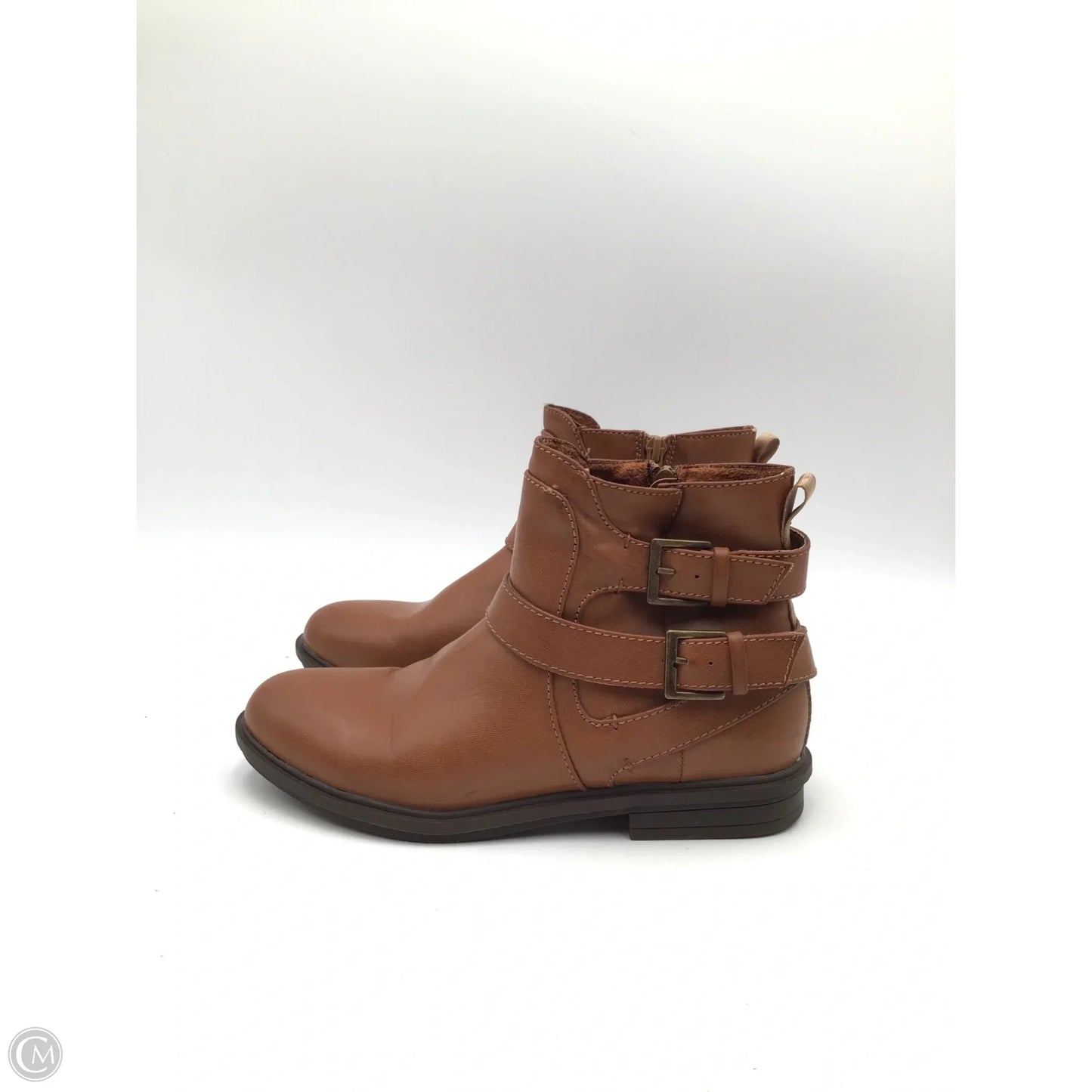 Boots Ankle Flats By Clothes Mentor In Brown, Size: 8