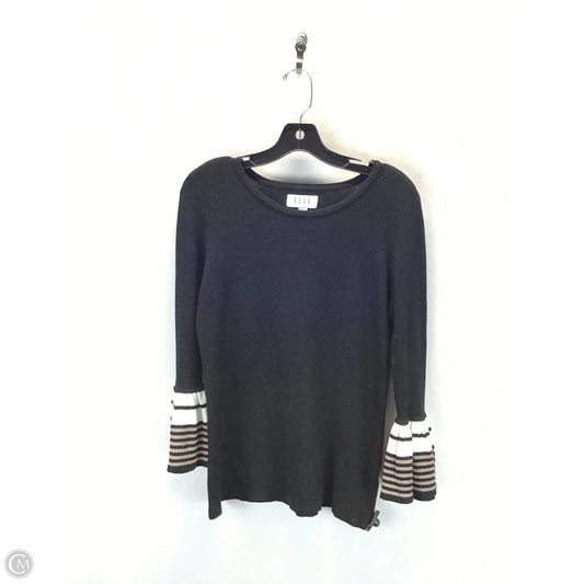 Sweater By Elle In Black & Cream, Size: S