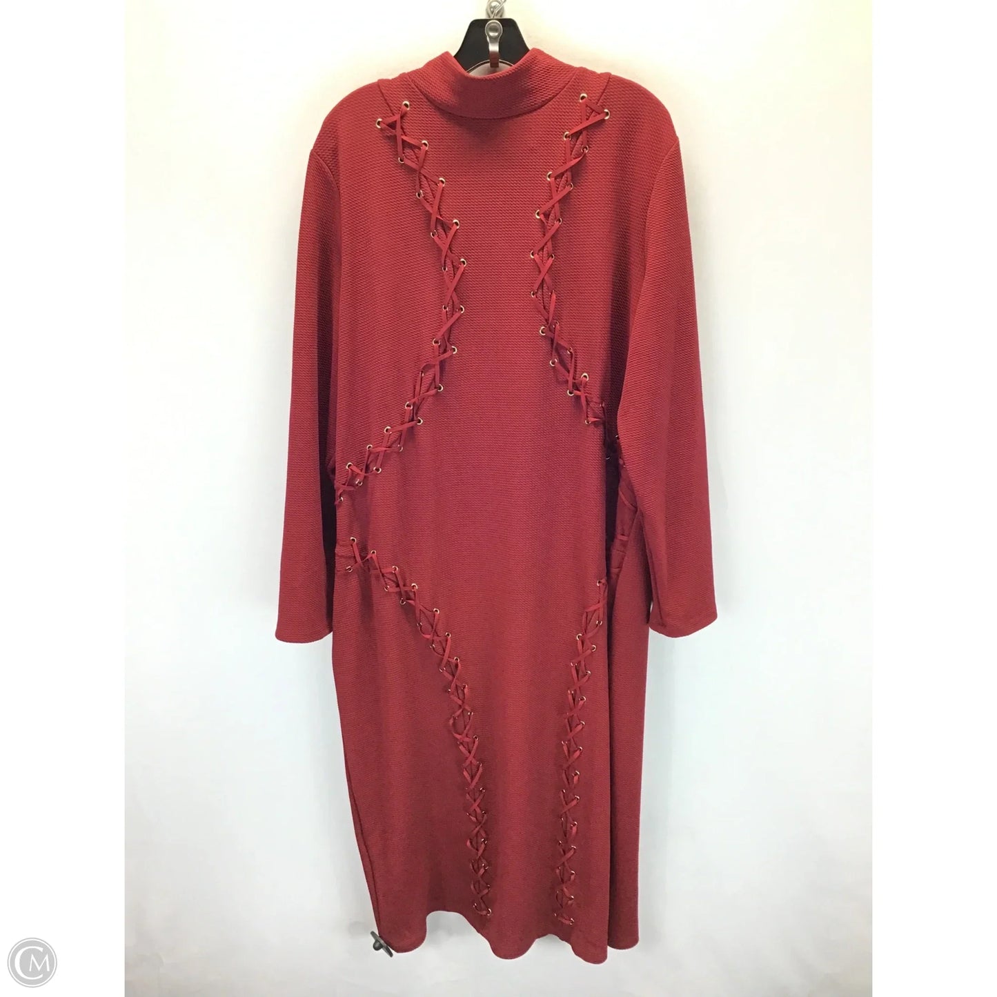 Dress Casual Midi By Ashley Stewart In Red, Size: 2x
