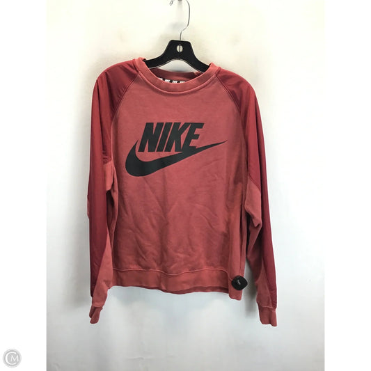 Athletic Sweatshirt Crewneck By Nike Apparel In Red, Size: M