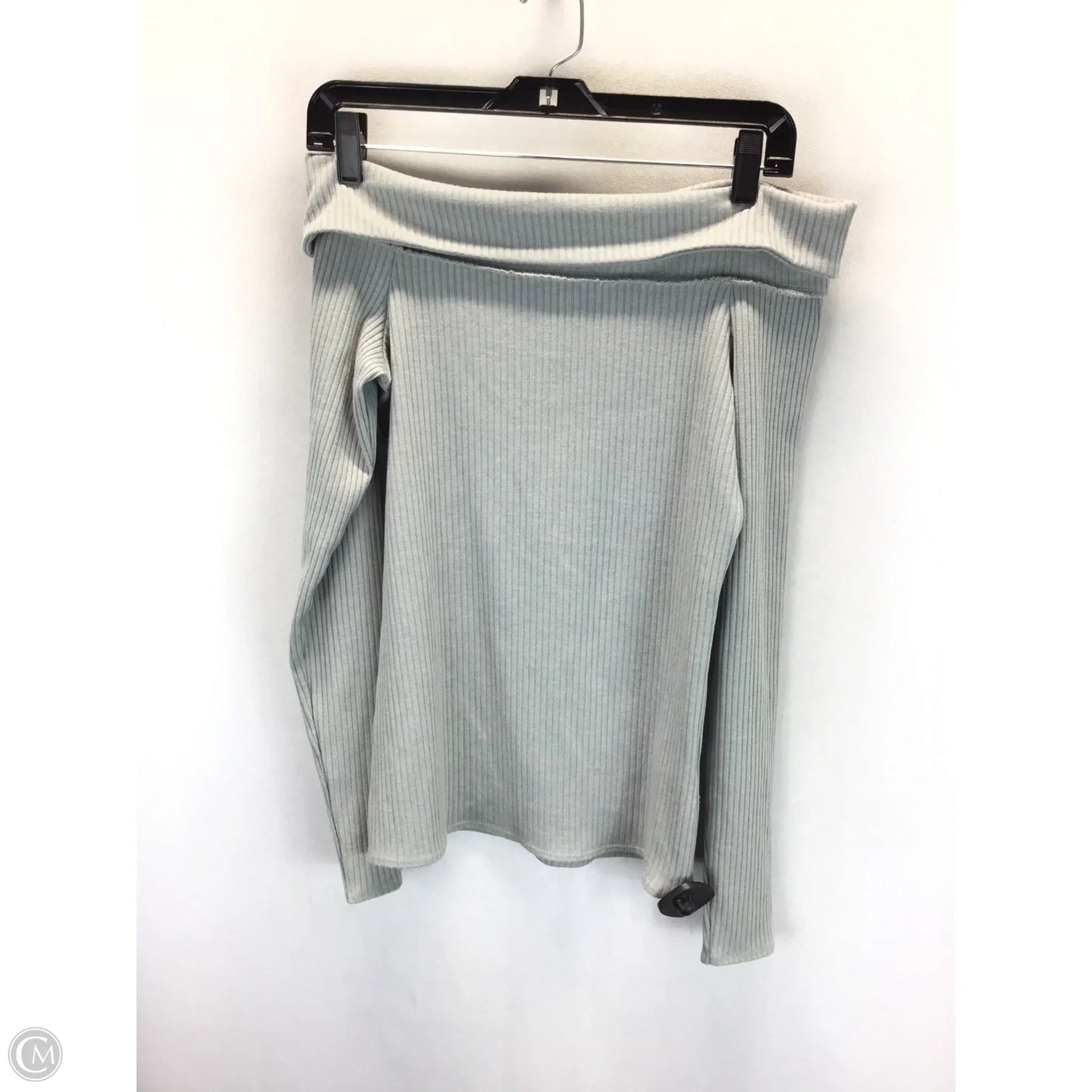Top Long Sleeve By Abercrombie And Fitch In Grey, Size: L