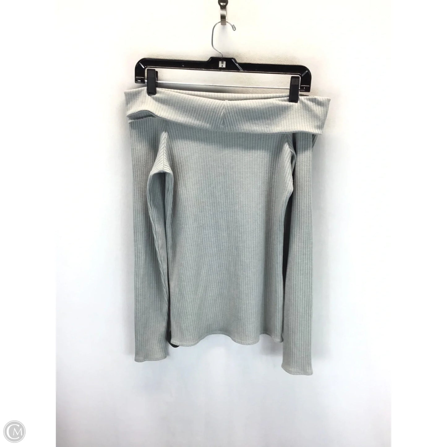 Top Long Sleeve By Abercrombie And Fitch In Grey, Size: L