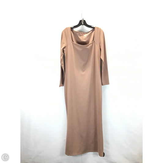 Dress Casual Midi By Wild Fable In Brown, Size: Xl