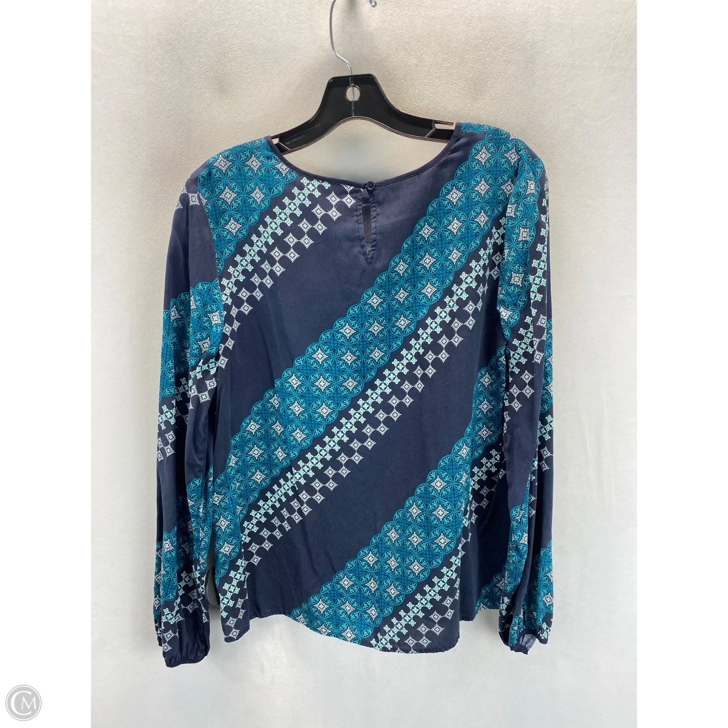 Top Long Sleeve By Talbots In Blue, Size: L
