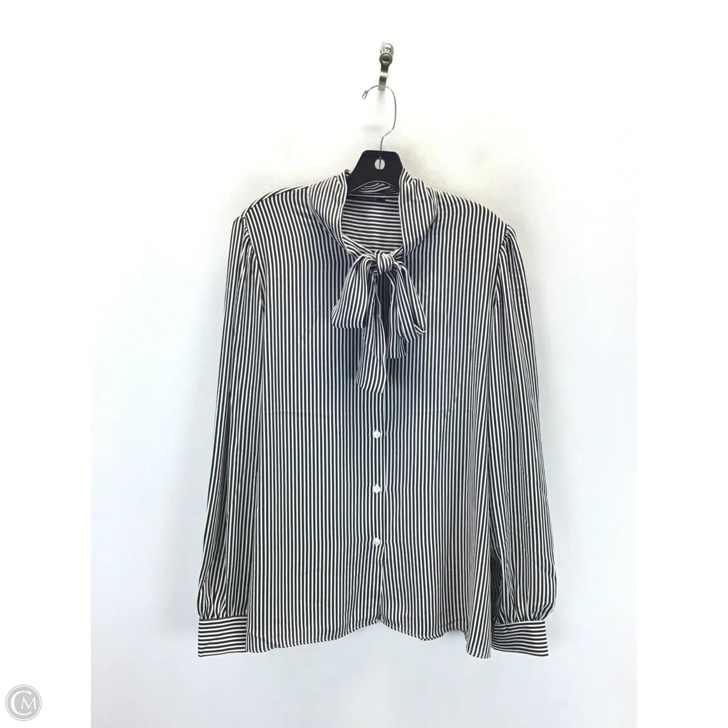 Top Long Sleeve By T Tahari In Striped Pattern, Size: Xl
