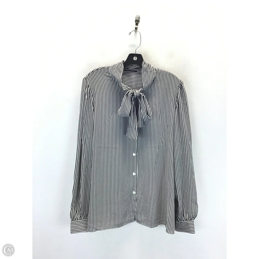 Top Long Sleeve By T Tahari In Striped Pattern, Size: Xl