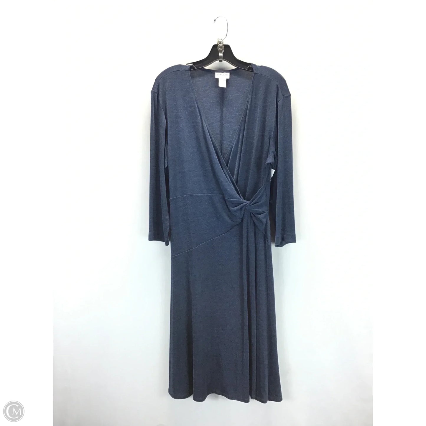 Dress Casual Midi By Chicos In Navy, Size: L