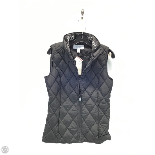 Vest Puffer & Quilted By Calvin Klein In Black, Size: Xs