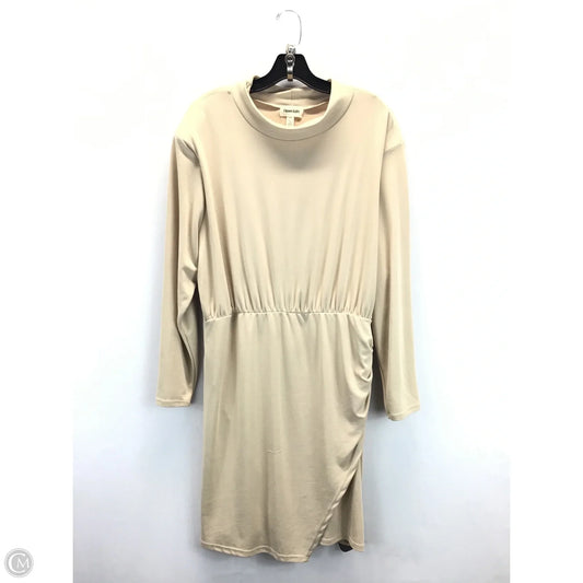 Dress Casual Midi By Open Edit In Tan, Size: Xxl