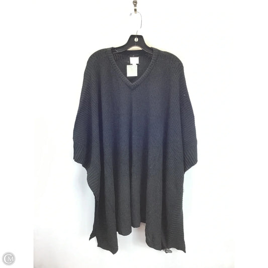 Poncho By 14th And Union In Black, Size: Osfm
