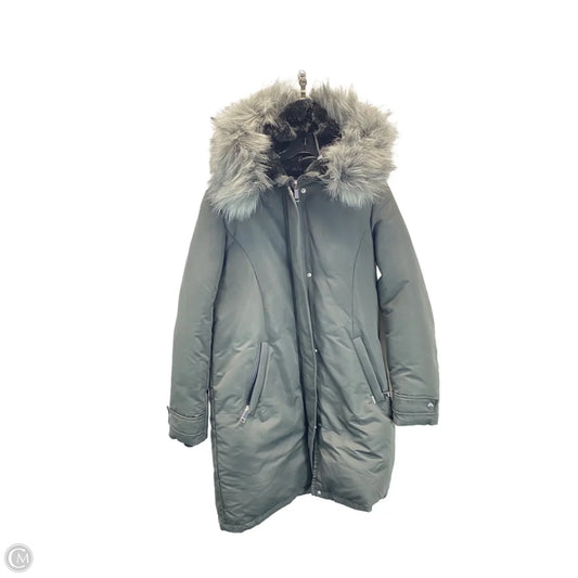 Coat Parka By Nine West In Grey, Size: M