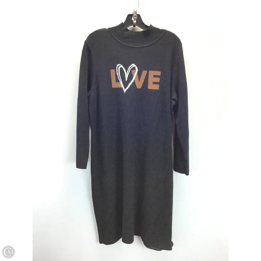 Dress Sweater By Lane Bryant In Black & Brown, Size: 2x