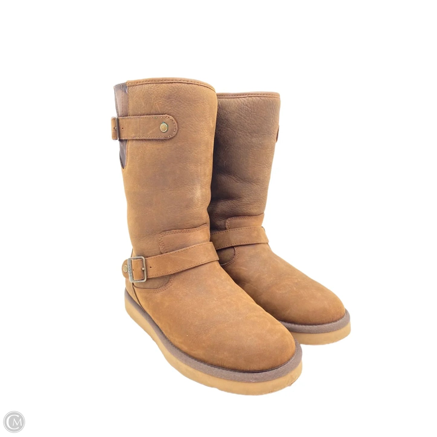 Boots Designer By Ugg In Brown, Size: 9