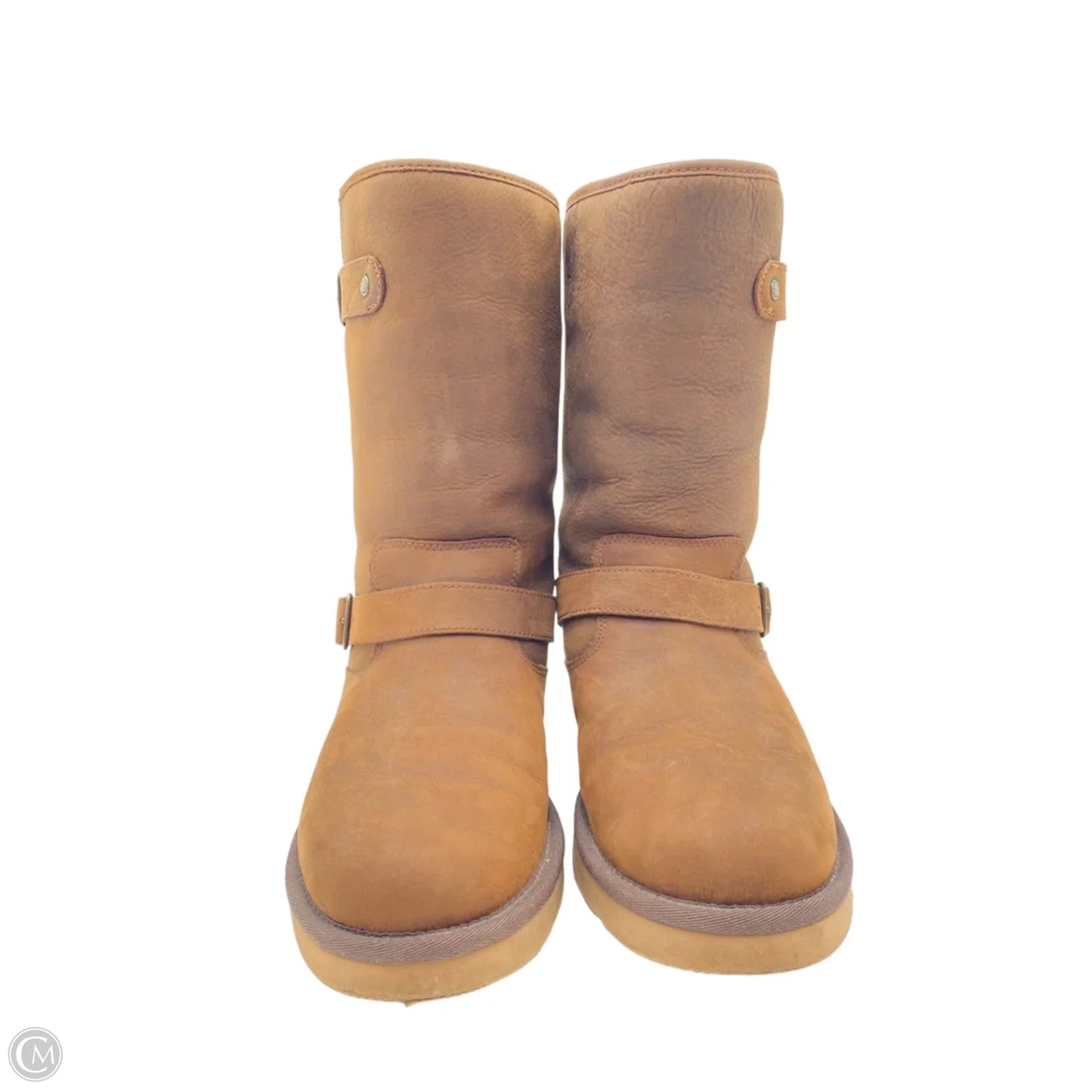 Boots Designer By Ugg In Brown, Size: 9