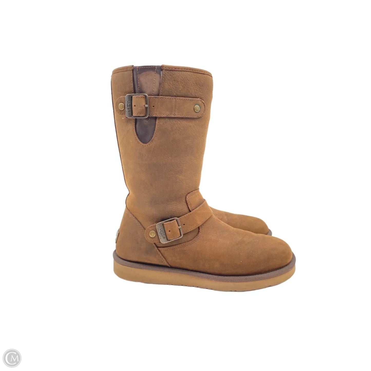 Boots Designer By Ugg In Brown, Size: 9