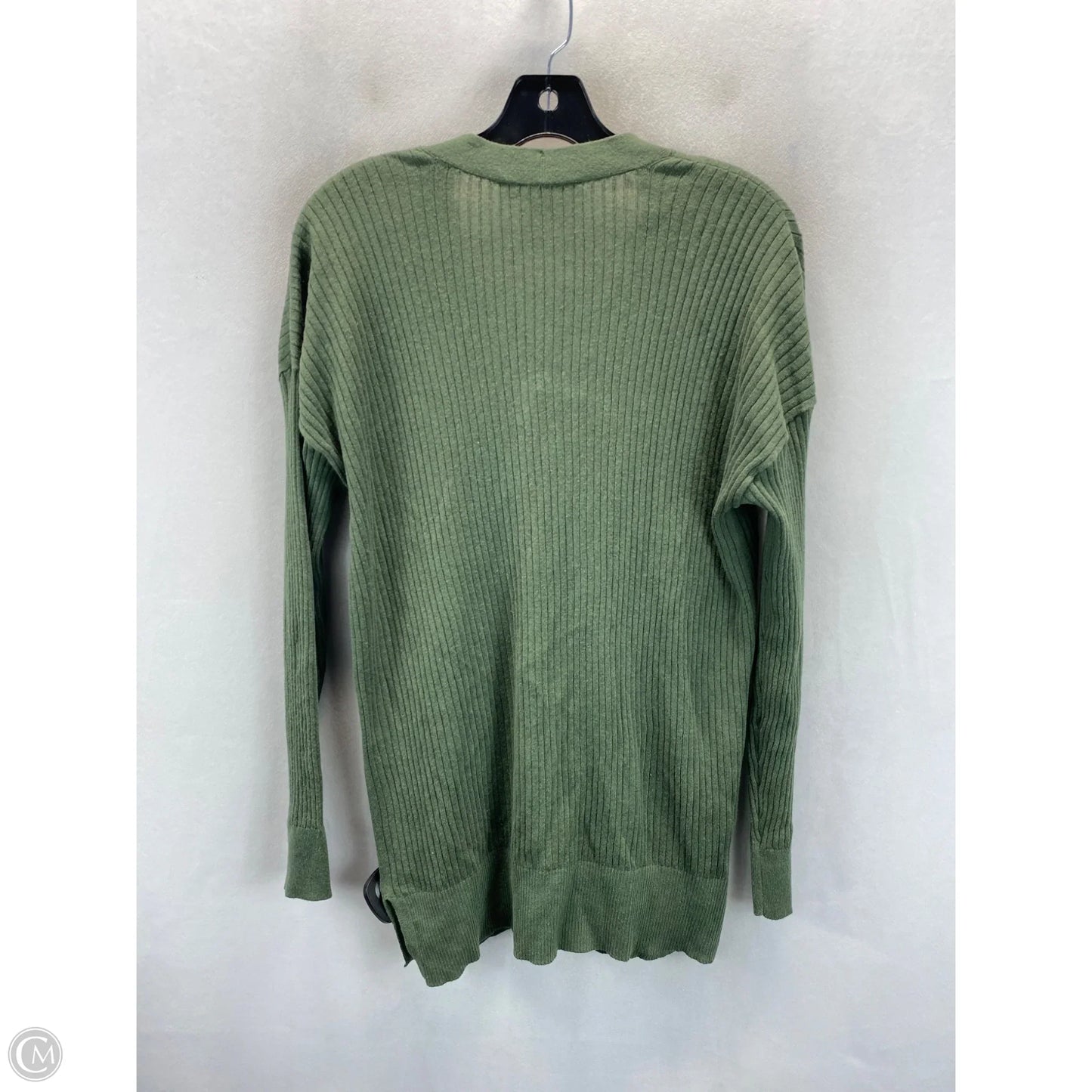 Sweater Cardigan By Loft In Green, Size: S