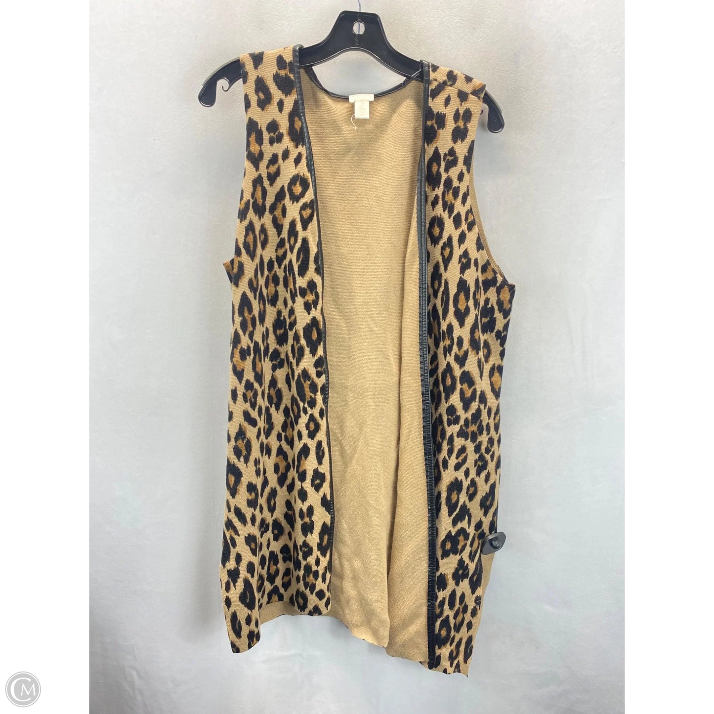 Cardigan By Chicos In Animal Print, Size: L