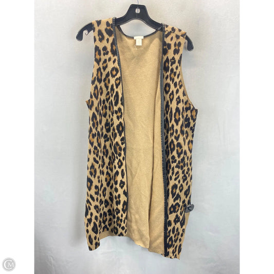 Cardigan By Chicos In Animal Print, Size: L