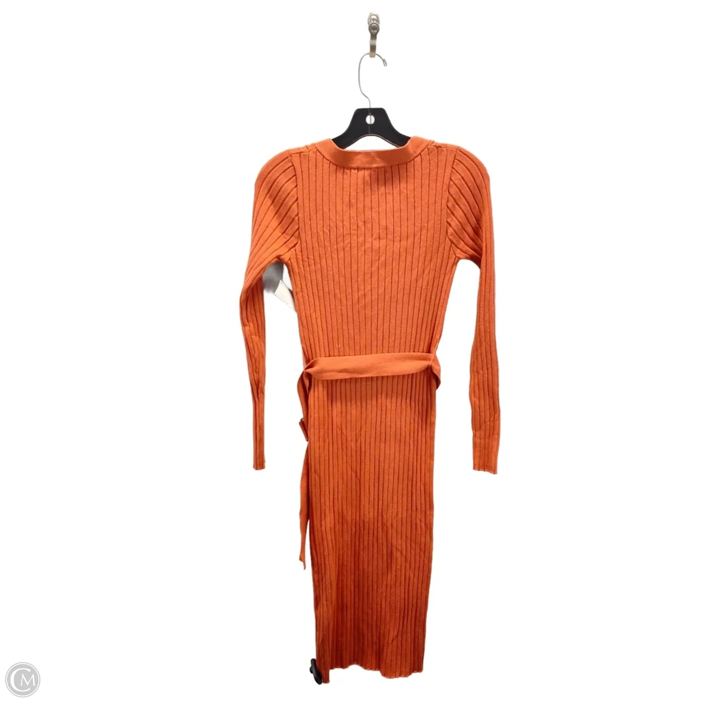 Dress Sweater By Forever 21 In Orange, Size: M