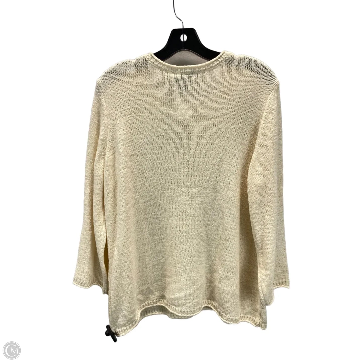 Sweater By Jones New York In Cream, Size: L