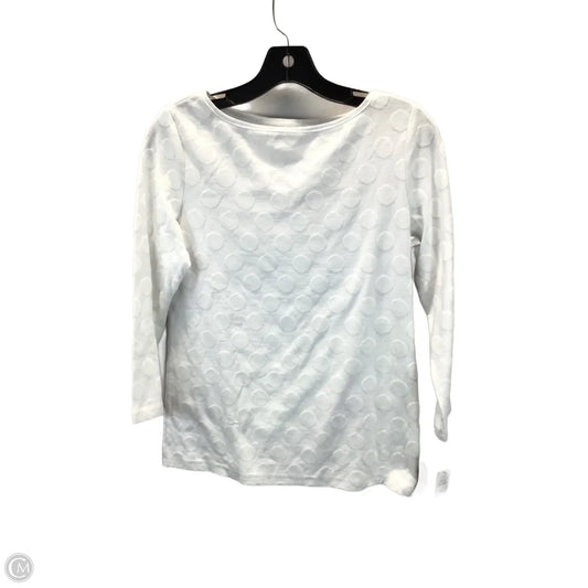 Top Long Sleeve By Talbots In White, Size: Xs