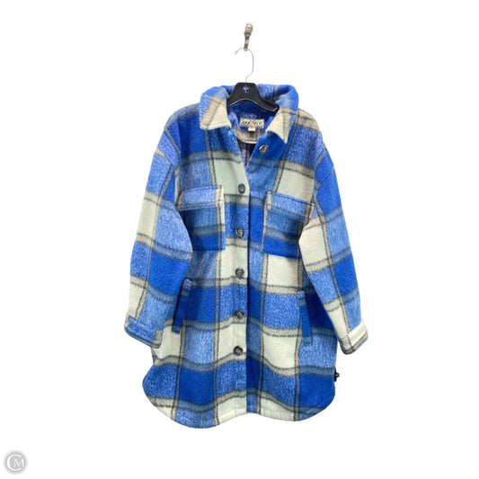 Jacket Fleece By Ava & Viv In Plaid Pattern, Size: 1x