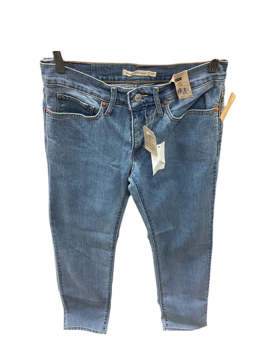 Jeans Straight By Levis In Blue Denim, Size:4