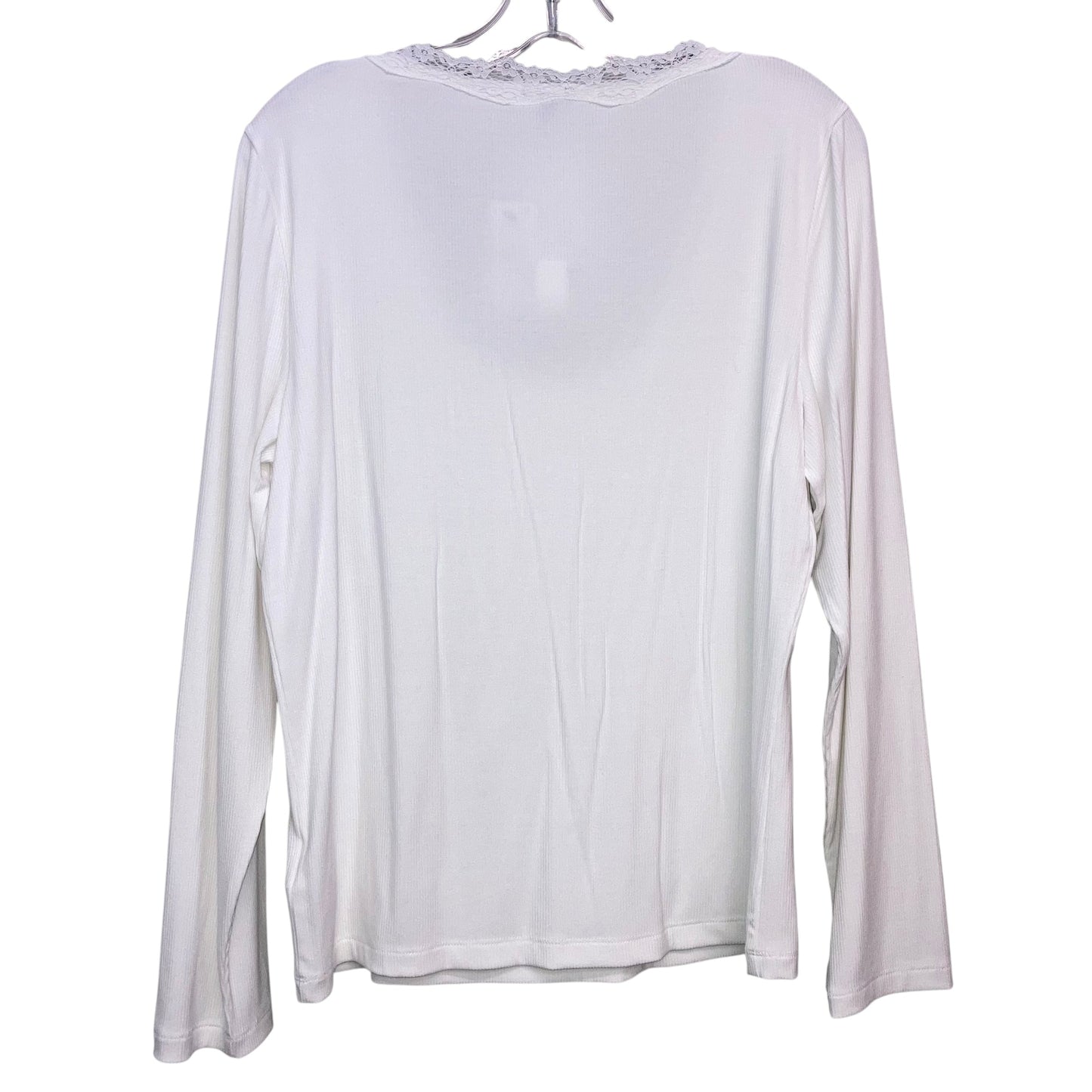 Top Ls Basic By Express In White, Size:Xl