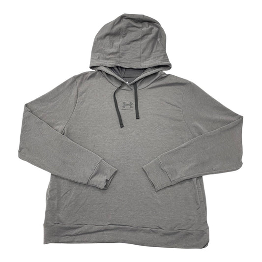 Athletic Sweatshirt Hoodie By Under Armour In Grey, Size:L