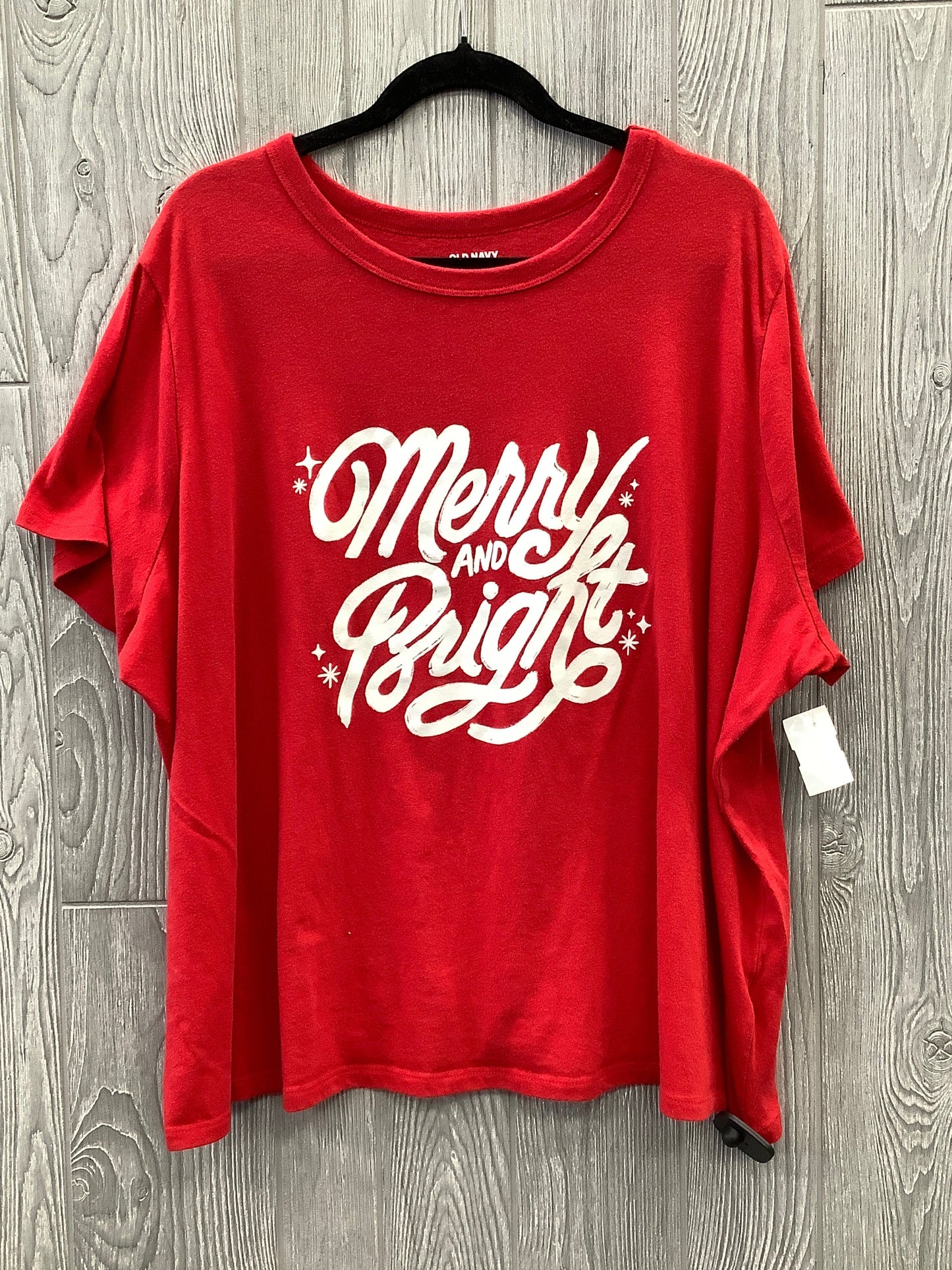 Top Short Sleeve By Old Navy In Red, Size: 3x