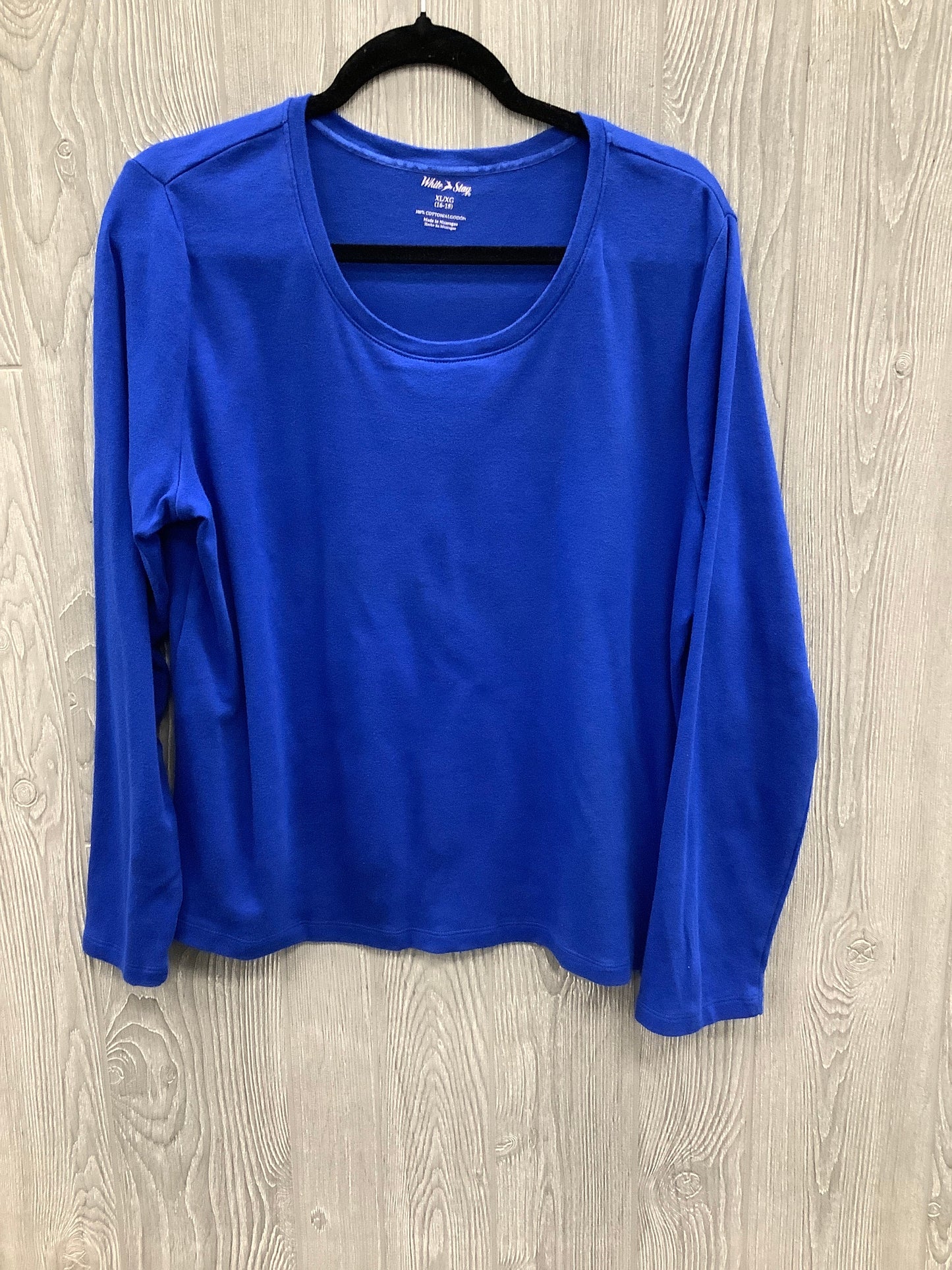 Top Long Sleeve Basic By White Stag In Blue, Size: Xl
