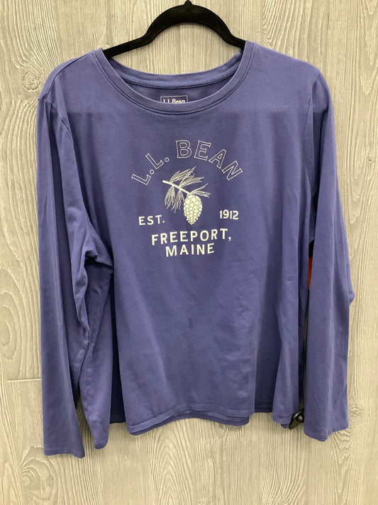 Top Long Sleeve By L.l. Bean In Blue, Size: Xl
